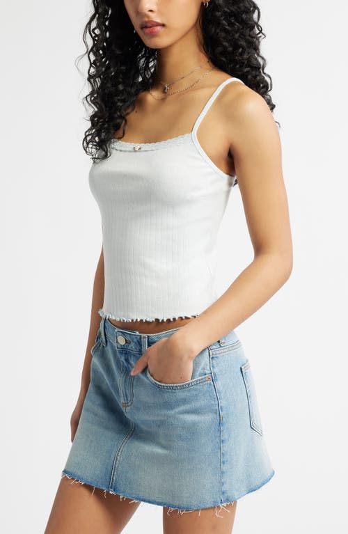 Bp. Pretty Pointelle Camisole In Blue Illusion