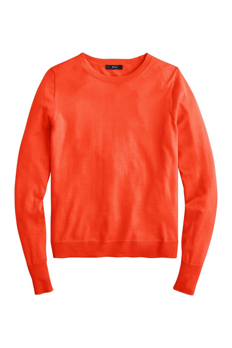 Margot Crewneck Re-Imagined Wool Sweater, Main, color, BRILLIANT SUNSET