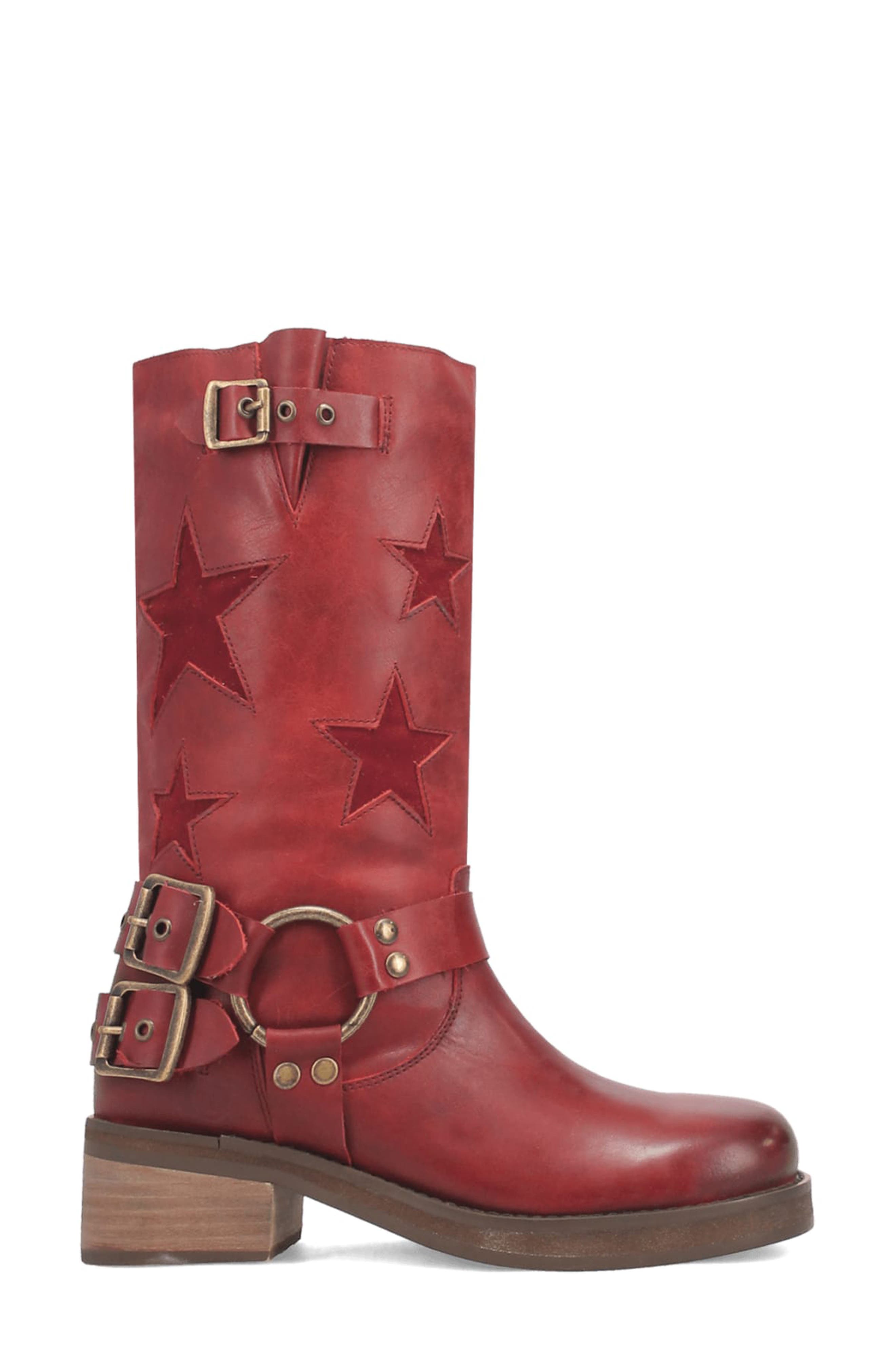 Dingo Blacklist Moto Boot, Alternate, color, Wine