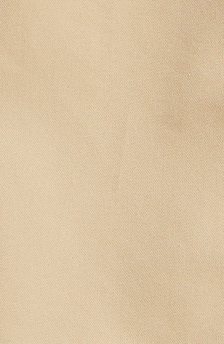 Burberry Haltye Cotton Gabardine Crop Trench Jacket, Alternate, color, Honey