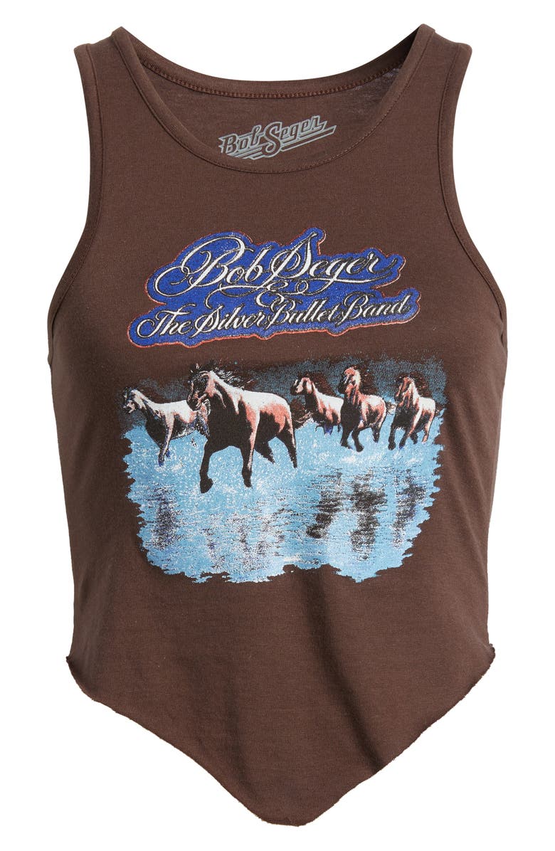 Merch Traffic Bob Seger Horses Graphic Tank, Alternate, color, Brown
