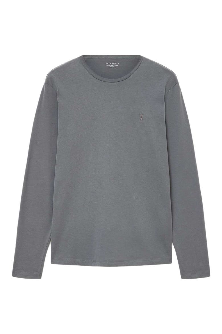 Brace Long Sleeve Cotton T-Shirt, Alternate, color, HAZED GREY