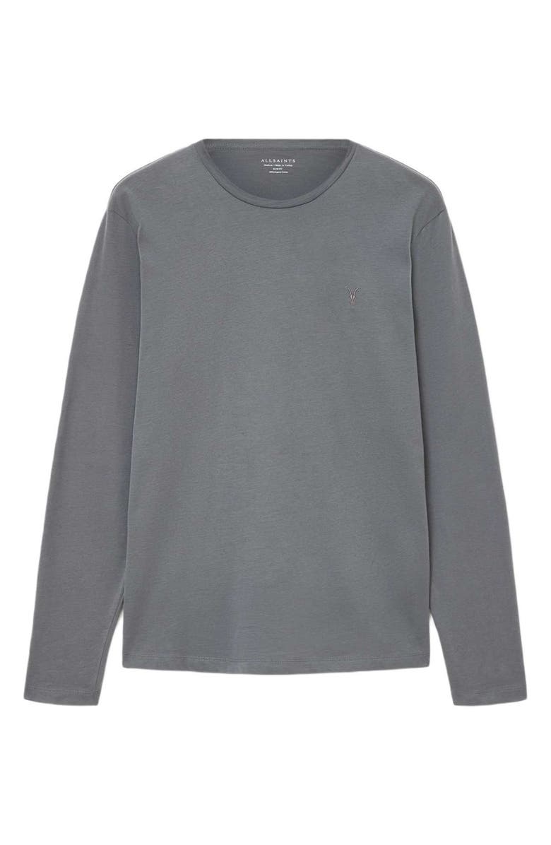 AllSaints Brace Long Sleeve Cotton T-Shirt, Alternate, color, Hazed Grey