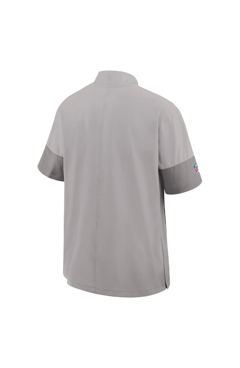 Nike Men's Nike Gray Miami Dolphins Sideline Short Sleeve Quarter-Zip Performance Coach Jacket, Alternate, color, Gray