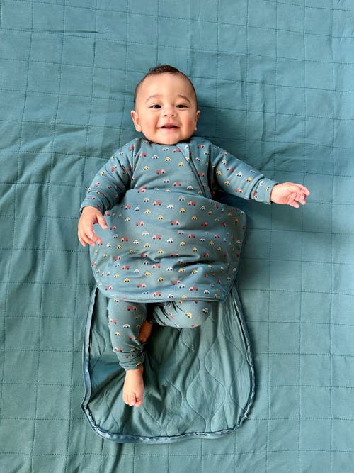 Gunamuna Long Sleeve Transitional Swaddle Sleep Bag, 1.0 Tog In Gray