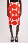 Dries Van Noten Polka Dot Pencil Skirt