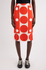 Dries Van Noten Polka Dot Pencil Skirt