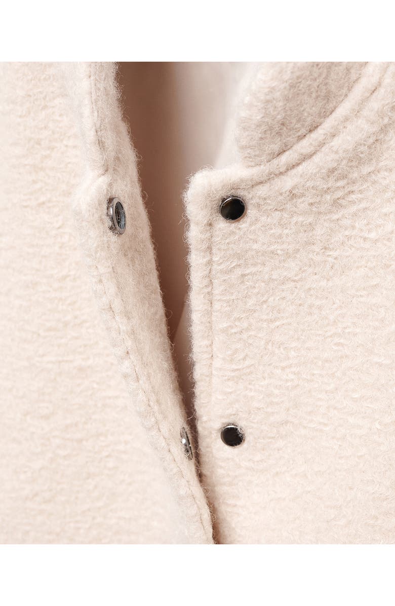 MANGO Oversized Textured Bomber Jacket, Alternate, color,