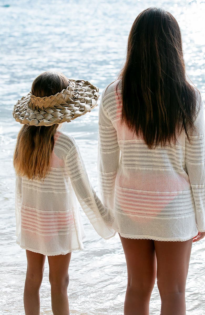 Feather 4 Arrow Kids' Sunshine Long Sleeve Sheer Cover-Up Tunic, Alternate, color, 