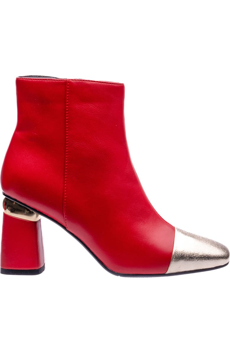 NINETY UNION Two-Tone Bootie, Alternate, color, Red