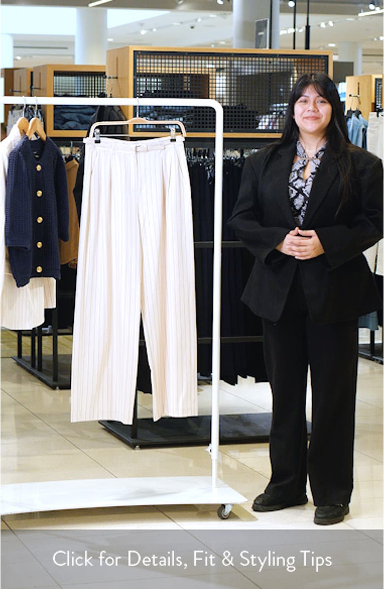 Belted Pleated High Waist Wide Leg Pants, sales video thumbnail