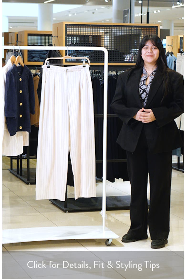 Belted Pleated High Waist Wide Leg Pants video