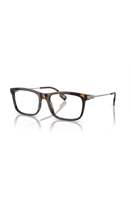 Burberry 55mm Rectangle Optical Glasses In Brown
