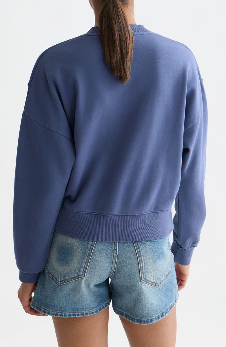 Scotch 
Soda Stud Detail Exposed Seam Cotton Sweatshirt, Alternate, color, Oceana