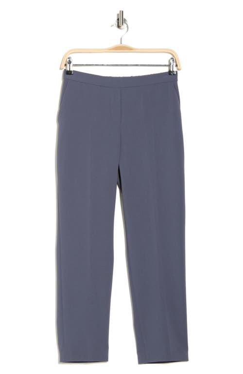 Theory Treeca Flat Front Crop Pull-on Pants In Blue
