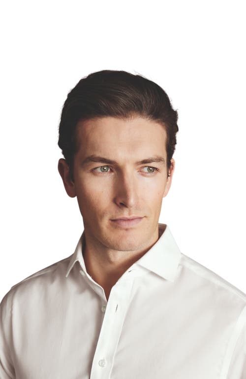 CHARLES TYRWHITT CHARLES TYRWHITT CUTAWAY COLLAR NON-IRON TWILL SHIRT