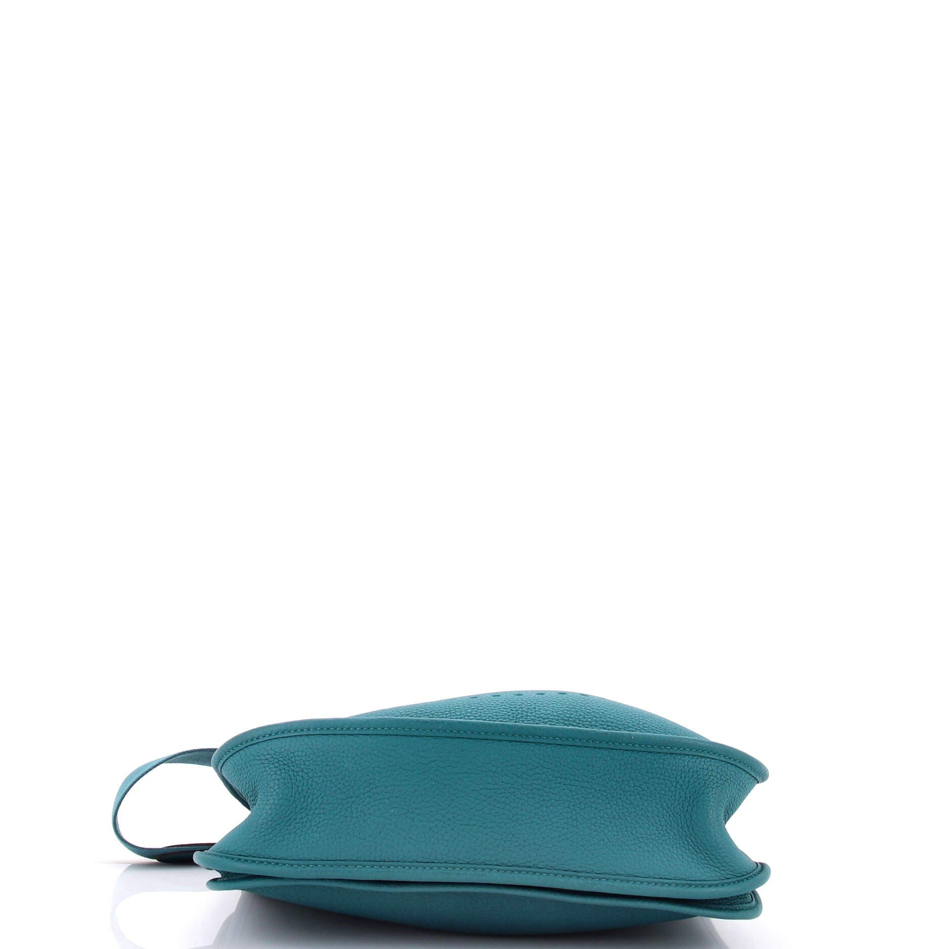 Pre-Owned Hermes Evelyne Bag Gen III Clemence PM, Alternate, color, Vert Bosphore