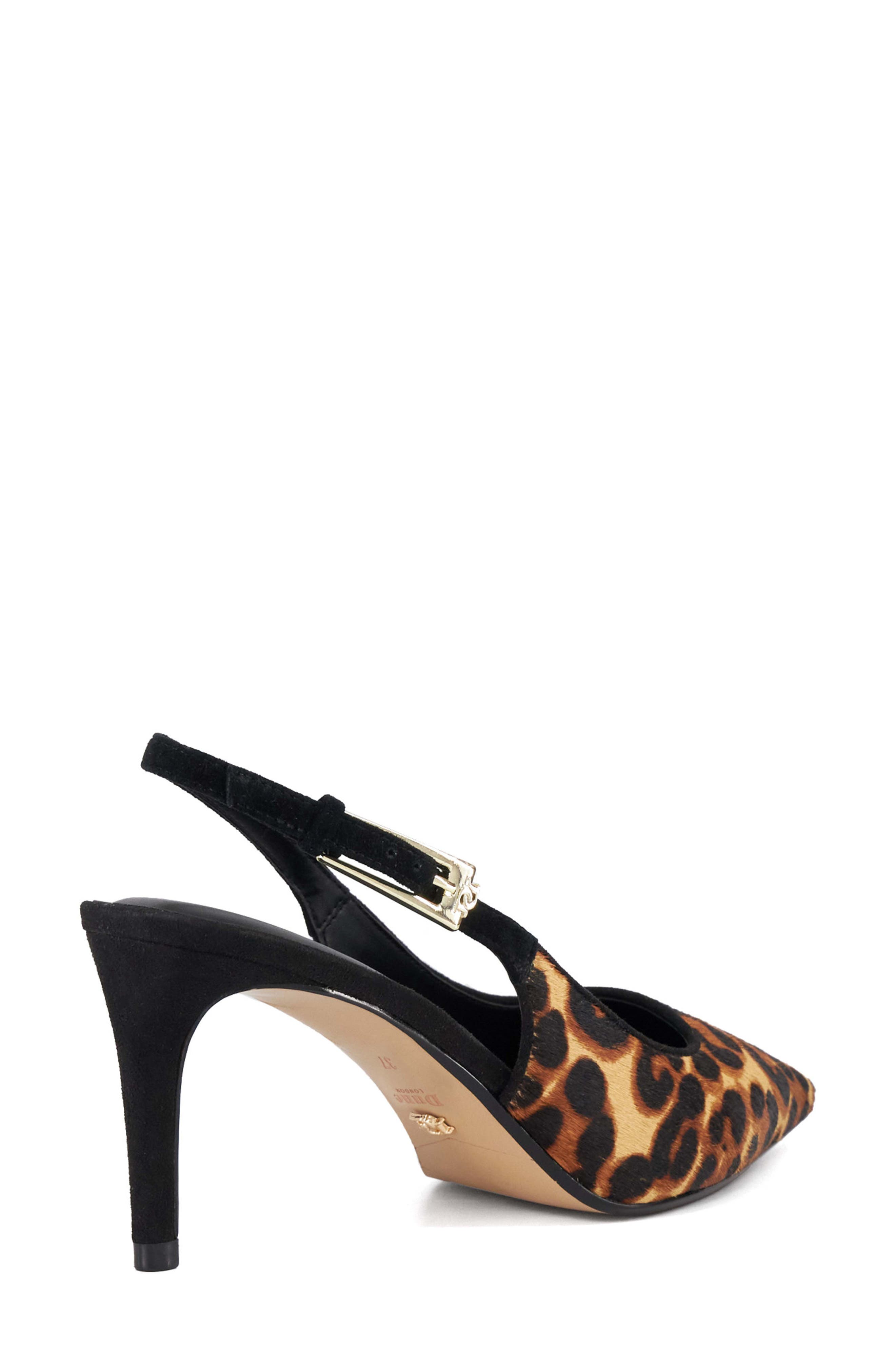 Dune London Closed Genuine Calf Hair Slingback Pointed Toe Pump, Alternate, color, 