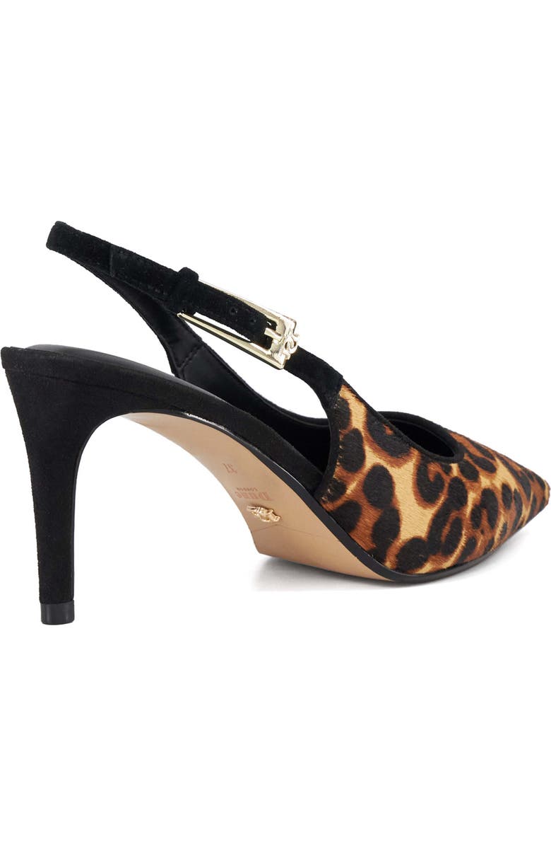 Dune London Closed Genuine Calf Hair Slingback Pointed Toe Pump, Alternate, color,