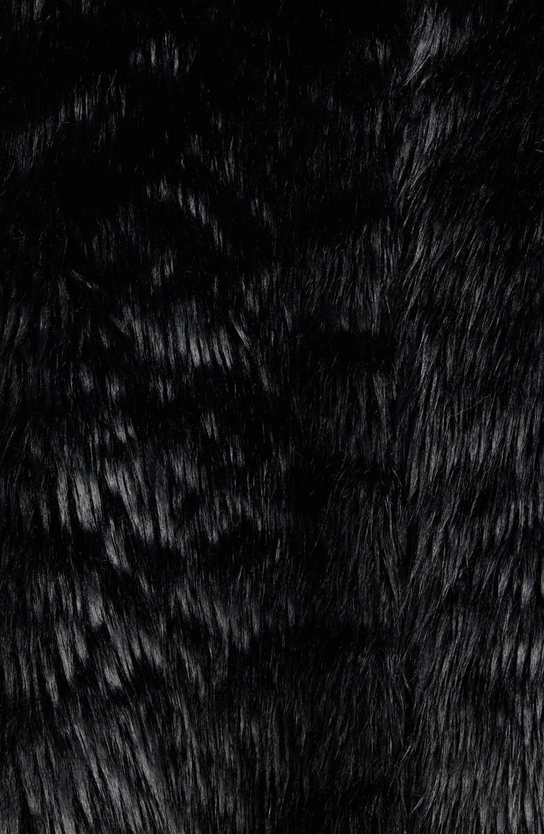 Balenciaga Deconstructed Asymmetric Faux Fur Jacket, Alternate, color,