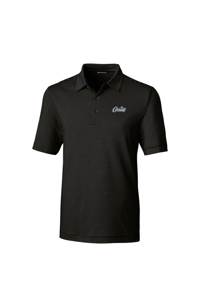 Cutter & Buck Men's Cutter & Buck Black UCF Knights Citronaut Forge Pencil Stripe Stretch Polo, Alternate, color,