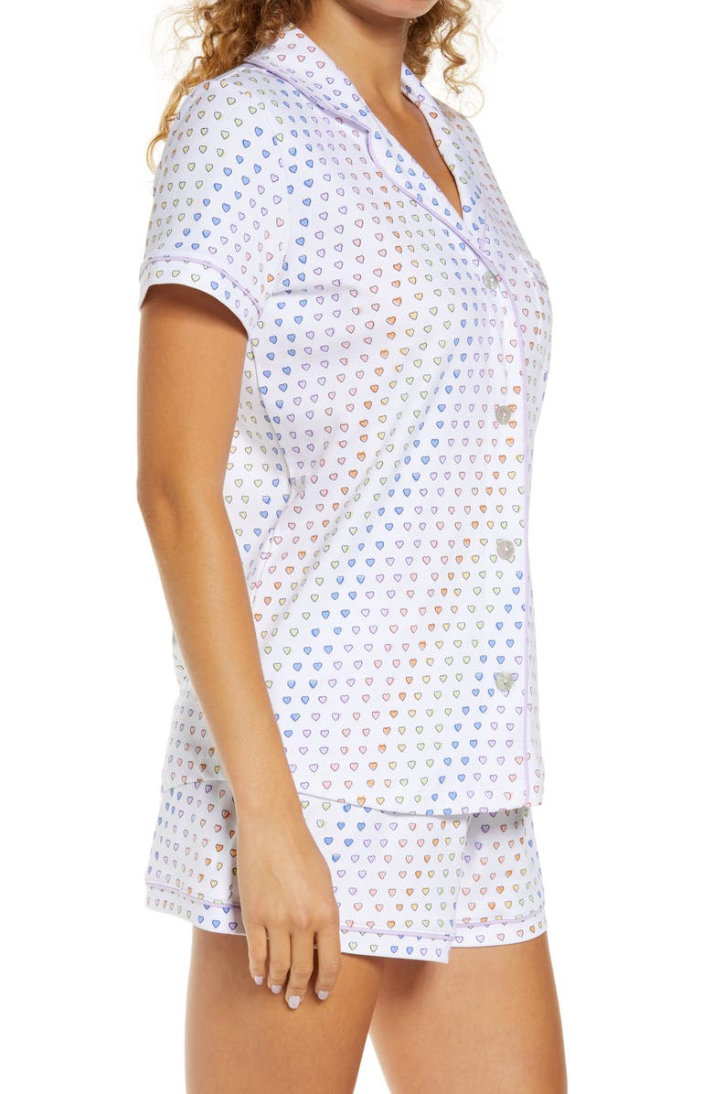 Roller Rabbit Disco Hearts Polo Short Pajamas, Alternate, color, 