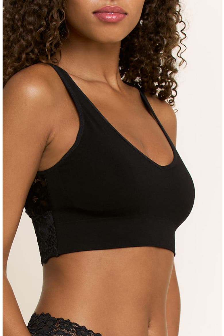 Caitlyn Reversible Bralette, Alternate, color, BLACK