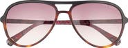 Ted Baker 57mm Gradient Aviator Sunglasses