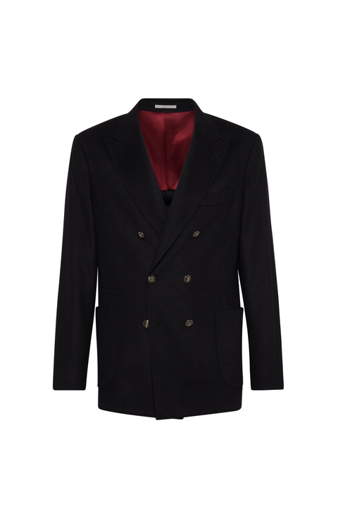 Blazer with metal buttons