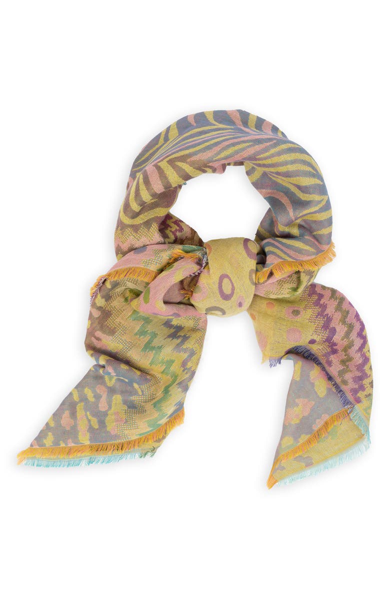 SAACHI Mixed Animal Pattern Scarf, Alternate, color, Multi Pink
