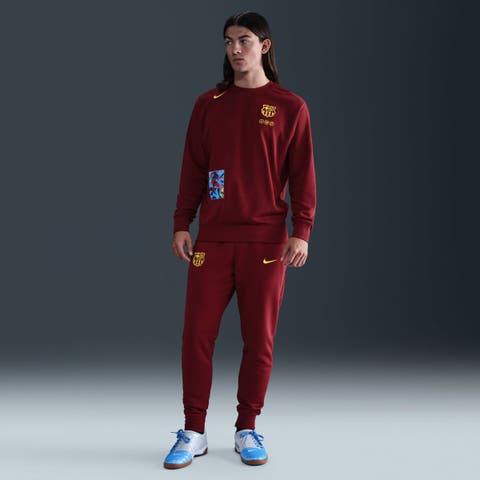 Men's Nike Red Barcelona Special Edition Club Fleece Sweatshirt