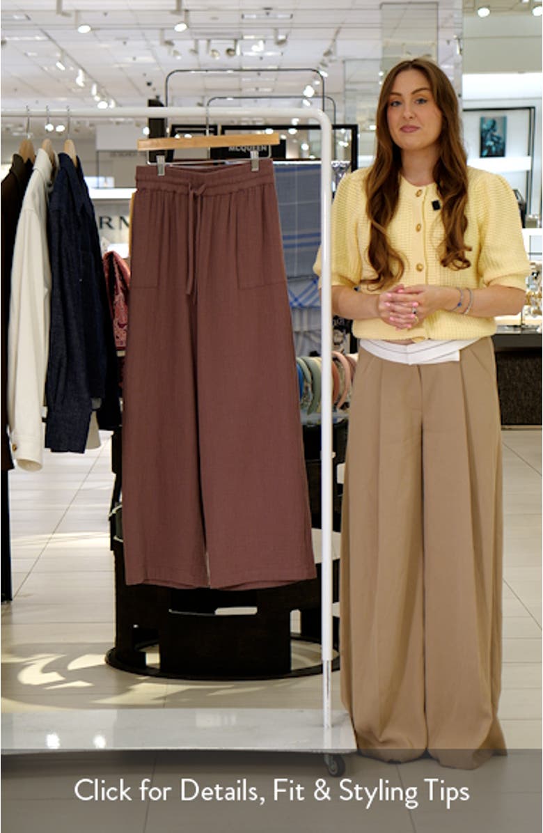 Wide Leg Gauze Pants, sales video thumbnail