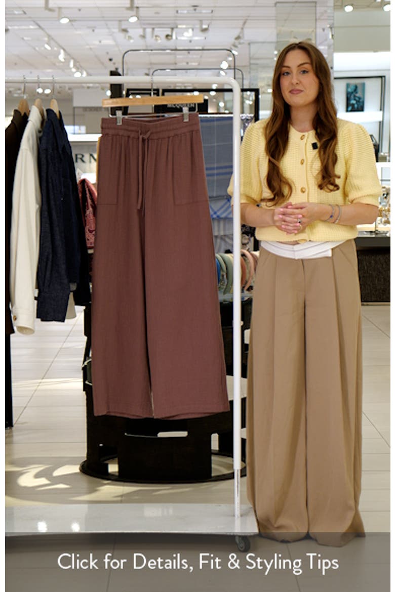 Wide Leg Gauze Pants video