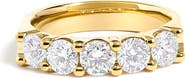Haus of Brilliance 14K White Gold 1 1/2 Ctw Diamond 5 Stone Band Ring