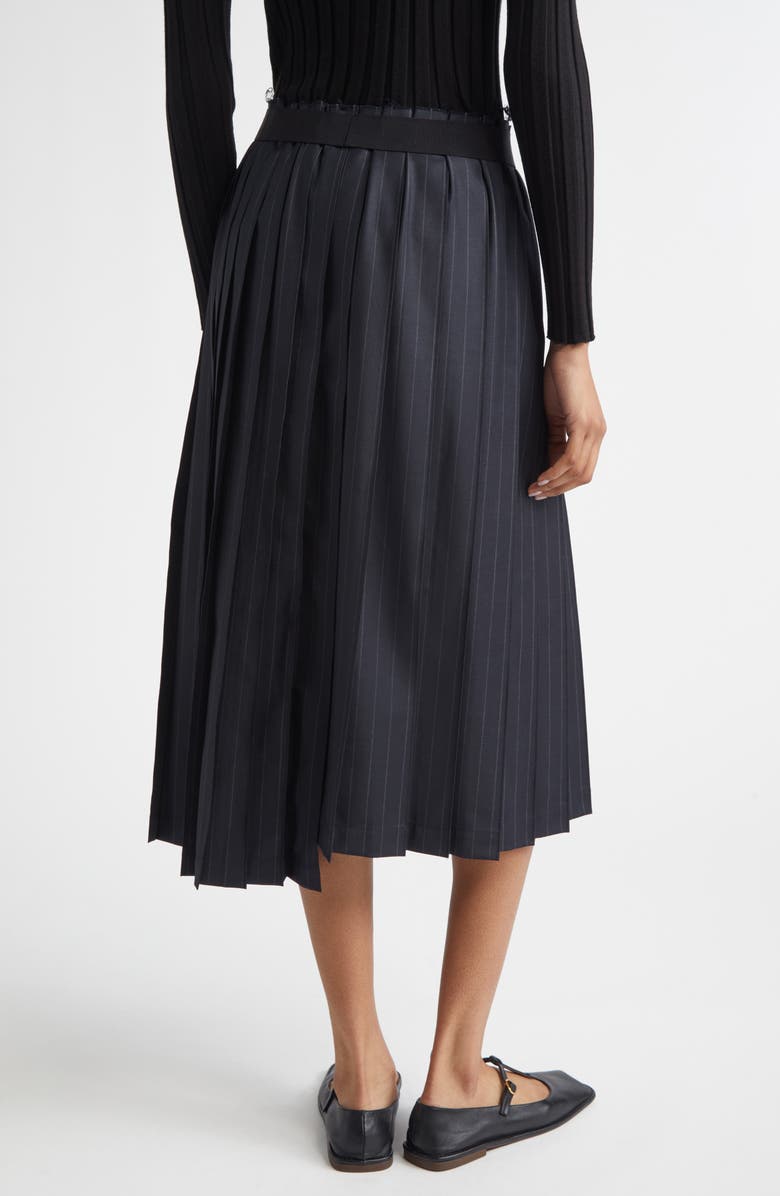 NACKIYÈ Joan Pinstripe Stretch Wool Blend Skirt, Alternate, color, Charcoal Pinstripe