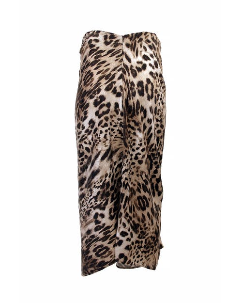 Theo The Label Danae Leopard Print Ruched Skirt In Animal Print