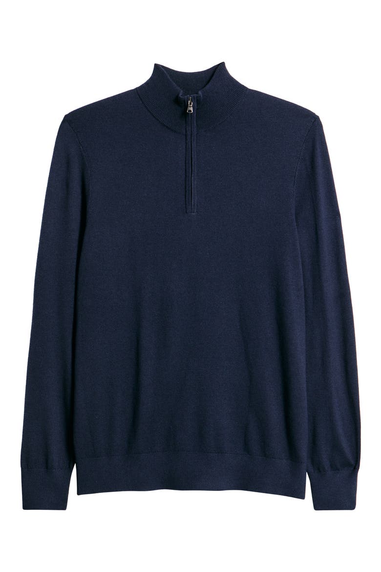 Heritage Quarter Zip Sweater, Alternate, color, NAVY