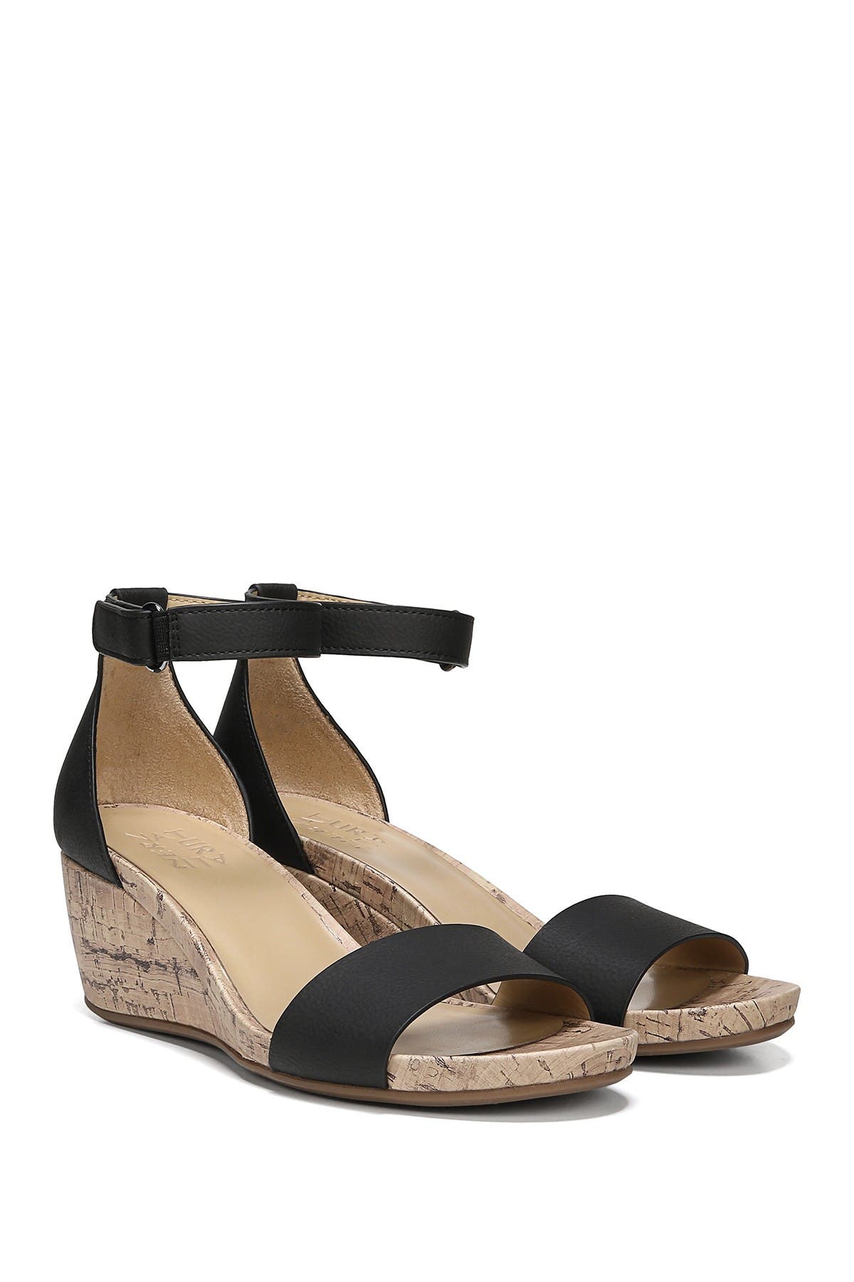 Naturalizer Areda Wedge Sandal - Wide Width Available, Alternate, color, Black