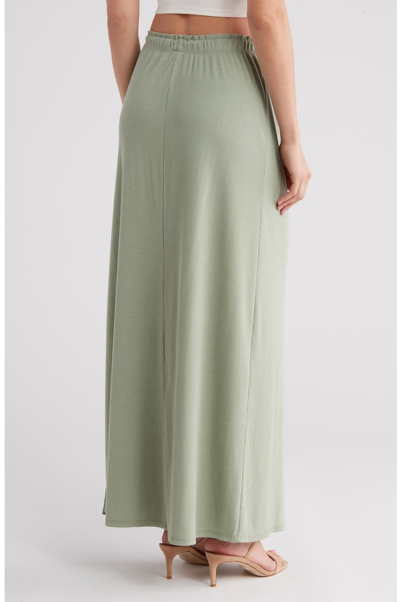Rib Maxi Skirt, Alternate, color, SAGE