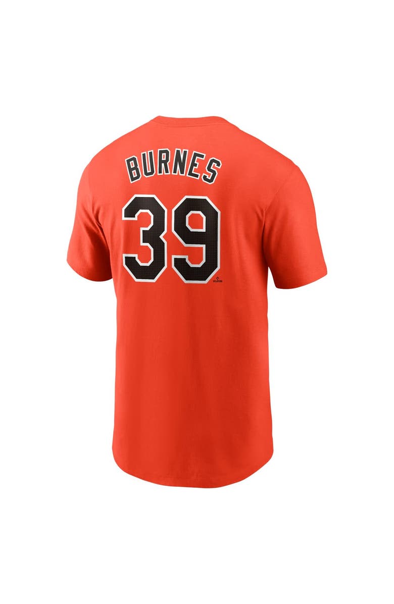 Nike Men's Nike Corbin Burnes Orange Baltimore Orioles Fuse Name & Number T-Shirt, Alternate, color, 