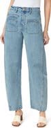 Habitual Evie High Front Patch Ankle Barrel Leg Jeans