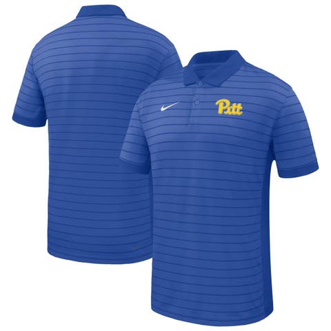 Men's Nike Royal Pitt Panthers 2025 Early Season Coaches Sideline Victory Stripe Performance Polo