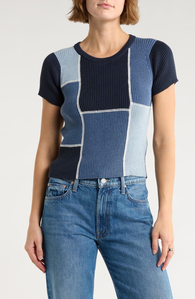 MOTHER The Block Rib Knit T-Shirt, Main, color, Patching Things Up