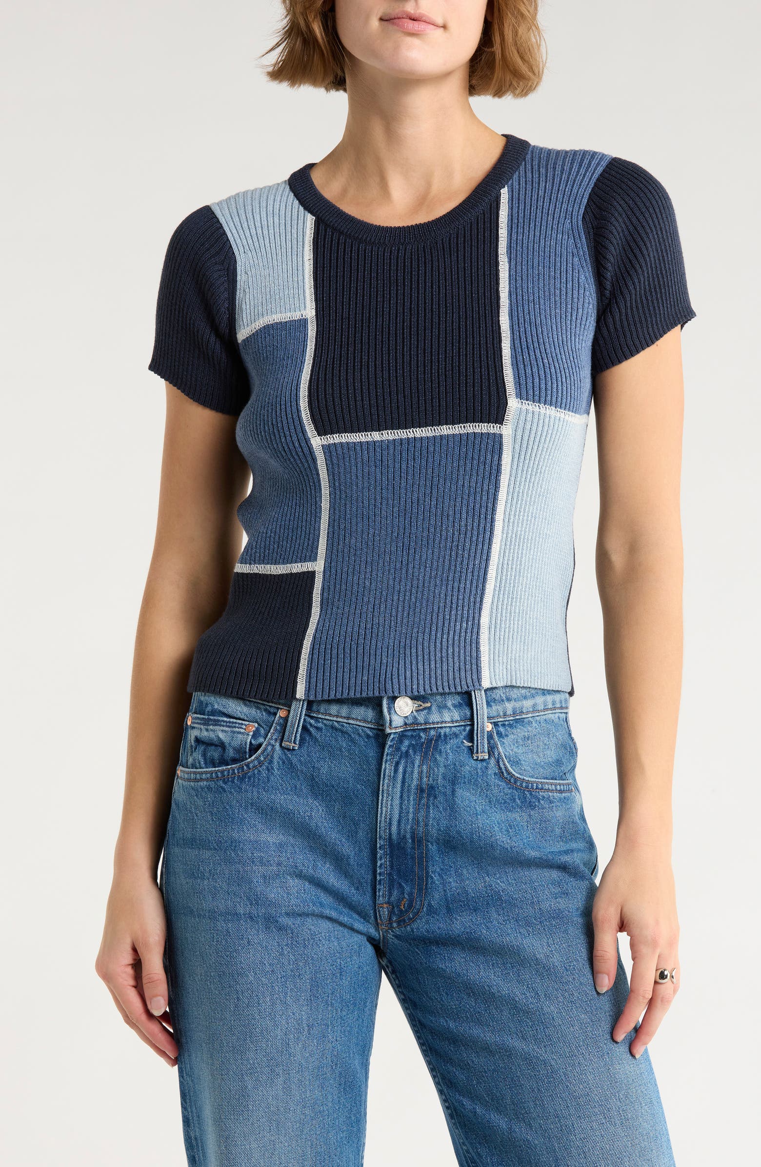 MOTHER The Block Rib Knit T-Shirt | Nordstromrack