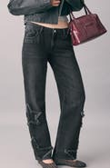 MANGO TEEN Star Embroidered Straight Leg Jeans