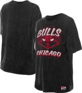 New Era Women's New Era  Black Chicago Bulls Throwback Mineral Wash Oversized T-Shirt