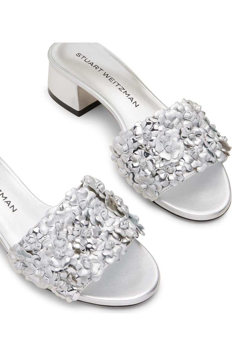 Stuart Weitzman Meadow Slide Sandal, Alternate, color, Silver