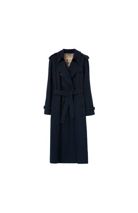 Blue designer coat on sale