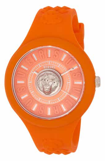 VERSUS Versace Fire Island Silicone Strap Watch, 39mm