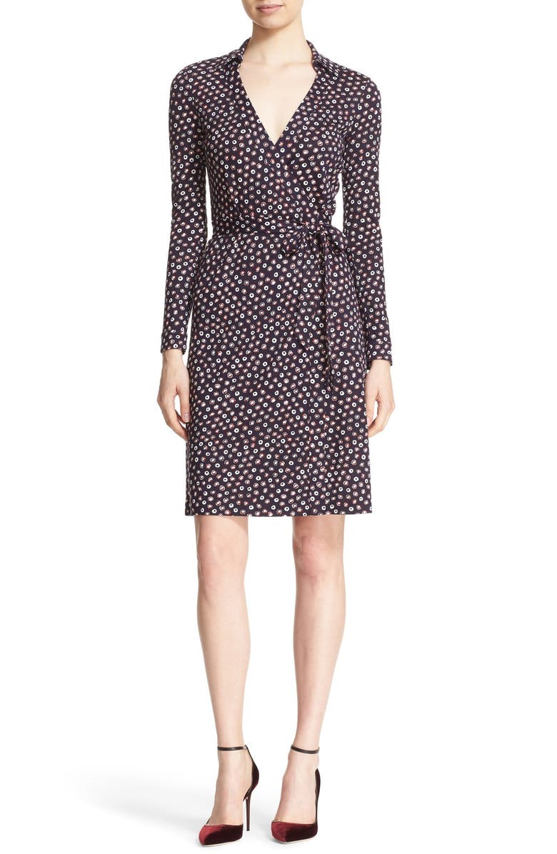 Diane von Furstenberg New Jeanne Two Silk Wrap Dress, Main, color,
